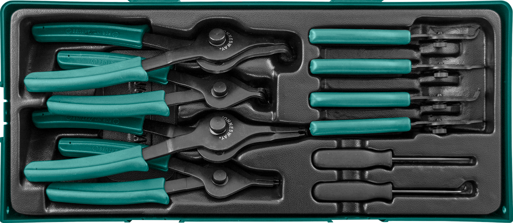 AG010150SP Набор щипцов для стопорных колец 10 предметов (ложемент)