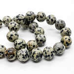 "Далматин" бусины (порфир), диаметр 10,5-10,7 мм, цена за 18 шт (1/2 нити)