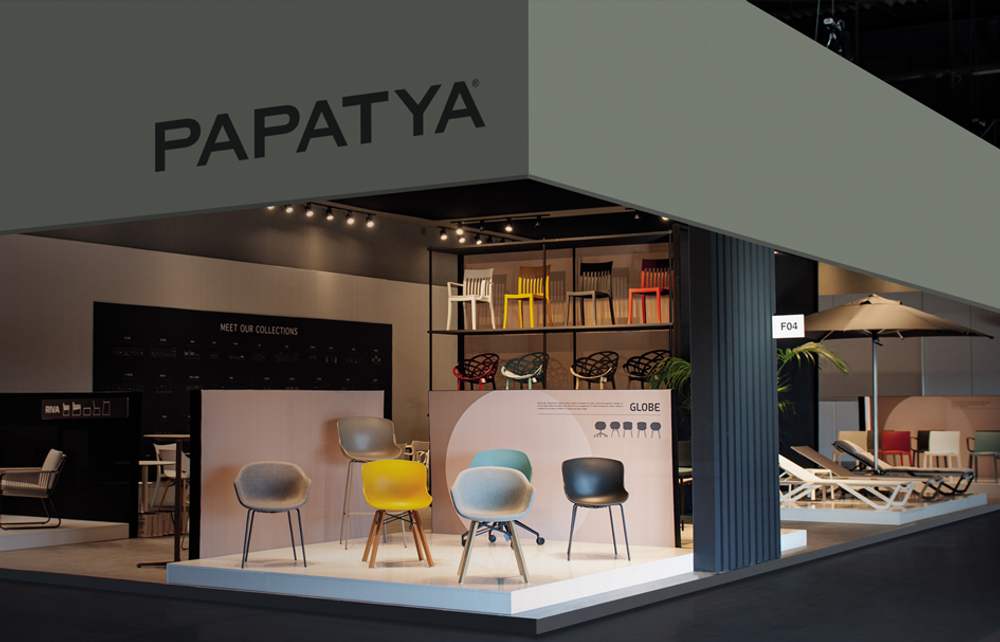 Кресло барное пластиковое Papatya Globe-K Bar, тортора