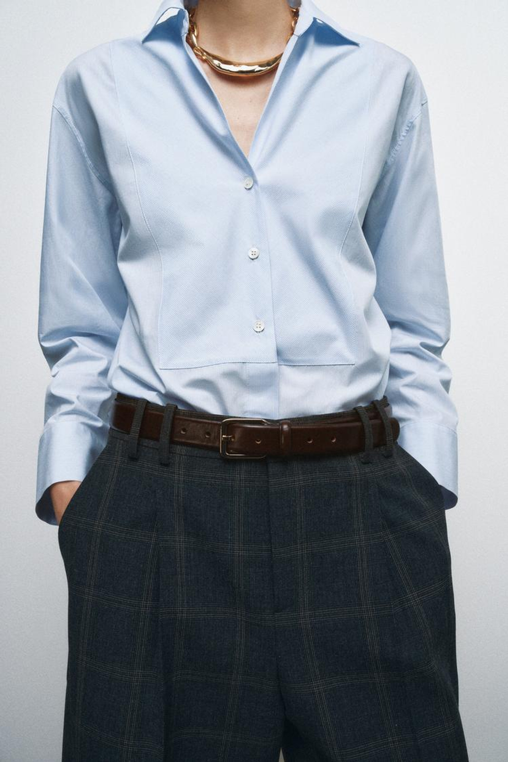 ZARA КОЖАНЫЙ РЕМЕНЬ 100% С КВАДРАТНОЙ ПРЯЖКОЙ, КОРИЧНЕВЫЙ