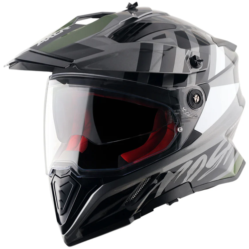 Шлем AXOR X-CROSS ORBIT D/V, с визором, цвет черный/серый (L)