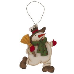 GAEM Изделие декоративное подвесное "Снеговик", L8 W0,5 H11,5 см, 4в.
