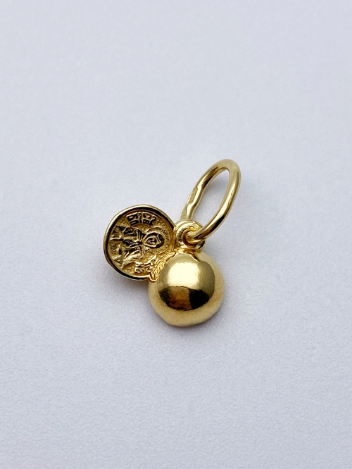 Образок из серебра/Позолота/С подвижным ухом/Ангел/Матрона