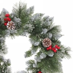 Венок хвойный новогодний «Сверкающие кристаллы» ПВХ, леска, 50 см (SQ736-50)