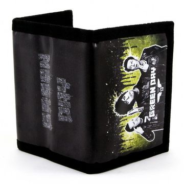 Кошелек Green Day ( группа ч/б на салатовом фоне )