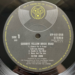 Винтажная виниловая пластинка LP Elton John Goodbye Yellow Brick Road (Япония 1973) (Оби)