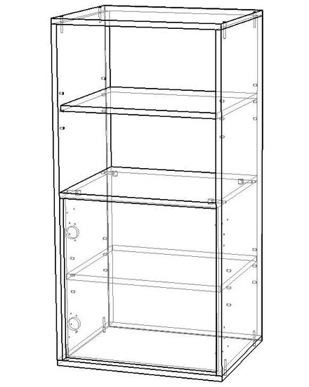 Шкаф ГРАНД-ЛАВОРО-2 /500*1000*403/ белый / белый глянец