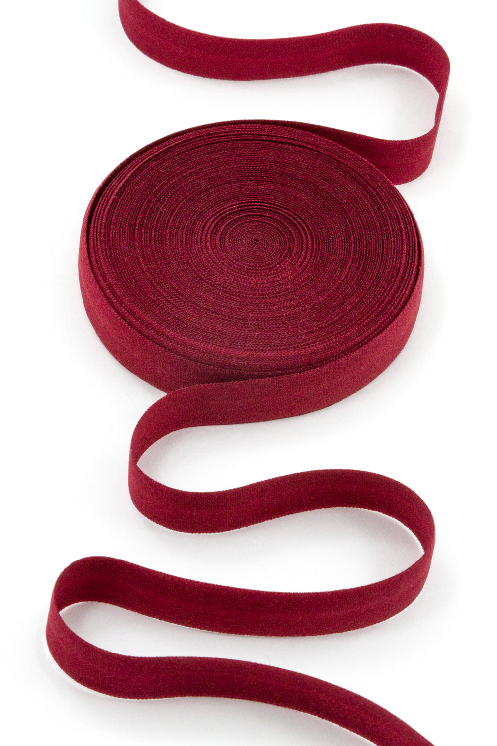 Бейка эластичная 15 мм матовая бордо