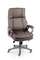 Кресло офисное Норден / Мэдисон / серый пластик / темно-коричневая экокожа
