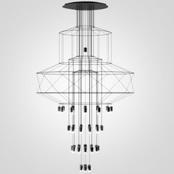 Подвесной светильник Via Wireflow Chandelier polyhedral 0374 Suspension lamp