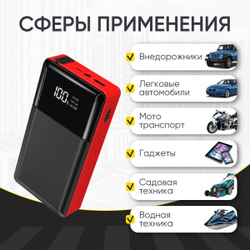 Пусковое устройство 12В, 8 000 мАч, 200/400А iCartool IC-JSD08N