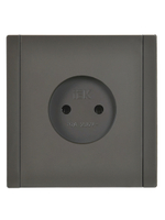 FORTE&PIANO Розетка 1-местная без заземления без защитных шторок винтовое крепление 10А FP318 серый IEK