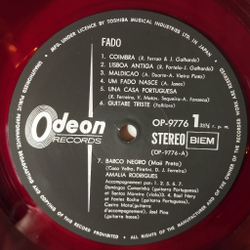 Винтажная виниловая пластинка LP Amalia Rodrigues Fado (Japan 1971) (Obi) red vinyl