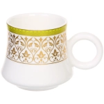 Кофейный набор 12 предметов «Восточная сказка» ( 6кружек 90мл+6 блюдец), вензеля зеленый