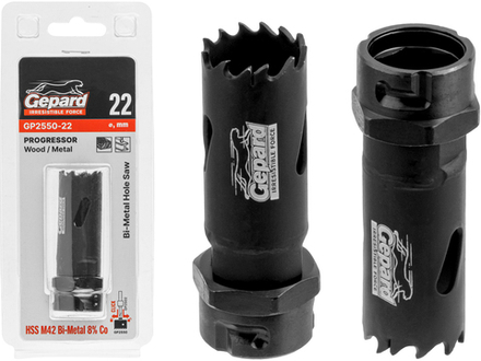 Коронка биметаллическая  d22 мм PROGRESSOR GEPARD