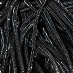 Черный стразовый шнур, черные кристаллы, 4мм
