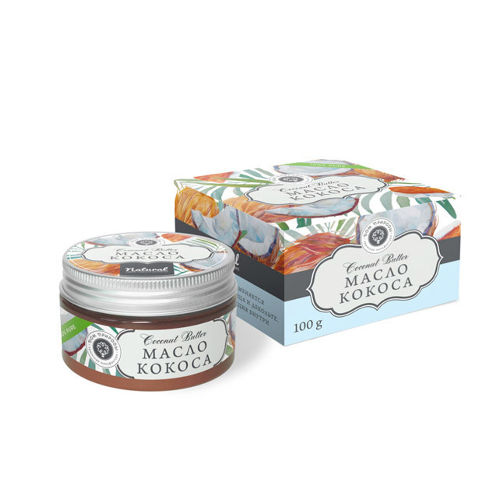 Натуральное твердое масло (баттер) Кокоса, 100 г (4,25 б)