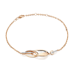 Браслет «Сияние» из комбинированного золота c натуральными топазами white Артикул: 05-0698-00-201-1111