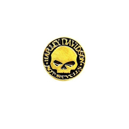 Значок Harley Davidson Череп (черный)