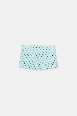 ZARA МИНИ-ШОРТЫ С КАРМАНАМИ, БИРЮЗОВЫЙ
