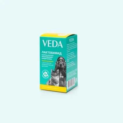 VEDA Лактобифид, пробиотик для животных 20 таблеток