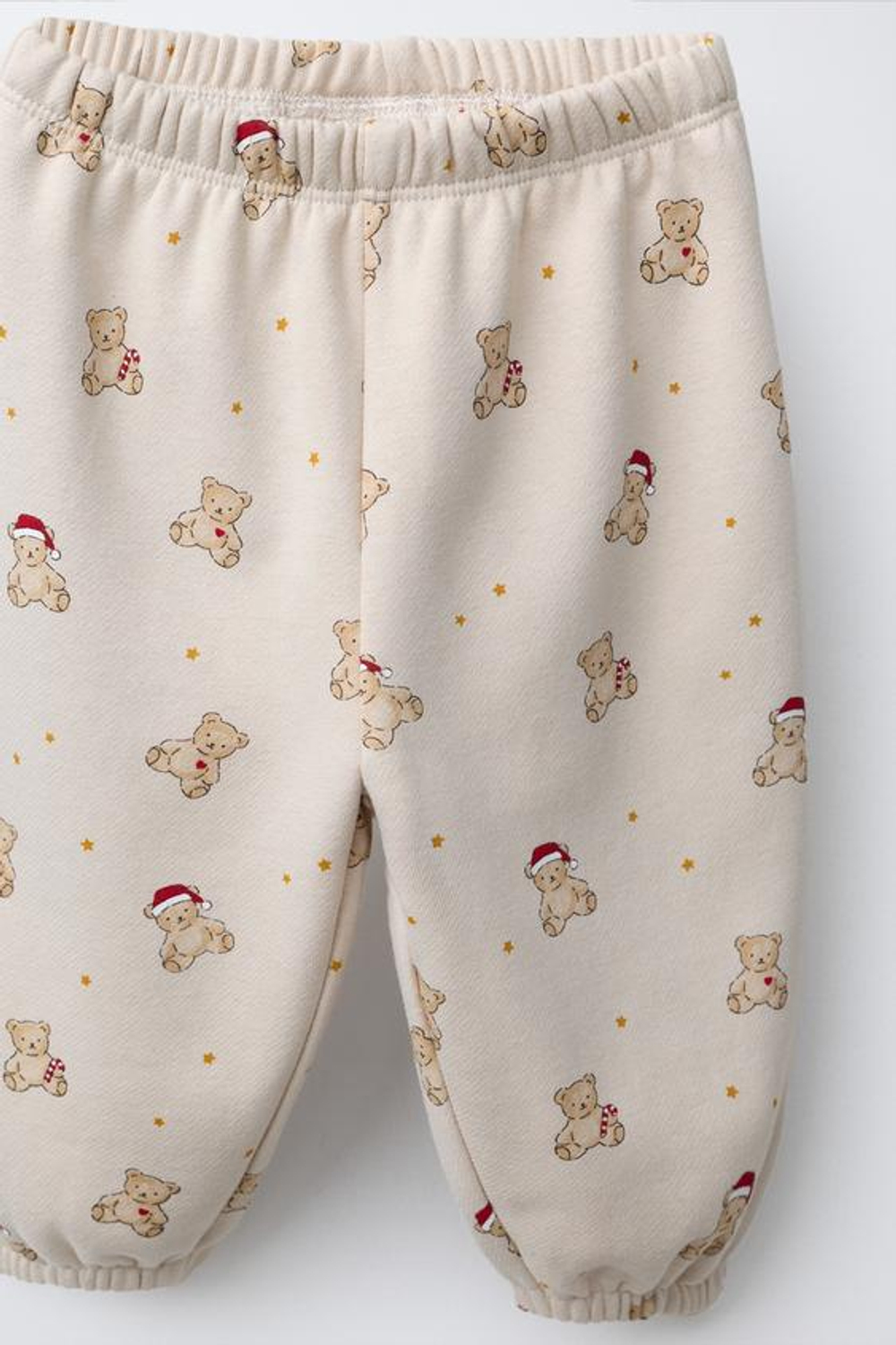 ZARA КОМПЛЕКТ ИЗ ТОЛСТОВКИ И БРЮК-ДЖОГГЕРОВ С МЕДВЕЖАТАМИ, ЭКРЮ