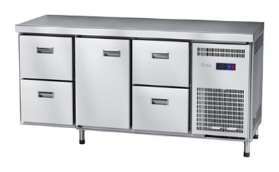 Стол холодильный Abat СХС-60-02 (2 ящика, 1 дверь, 2 ящика, без борта)
