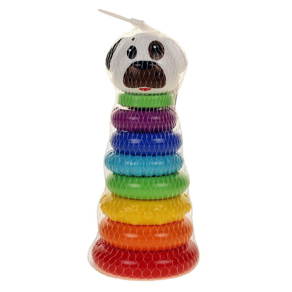 Пирамида "Собачка" 27см. 7 колец (КНОПА)