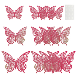 Наклейки Волшебные бабочки Фуксия Голография