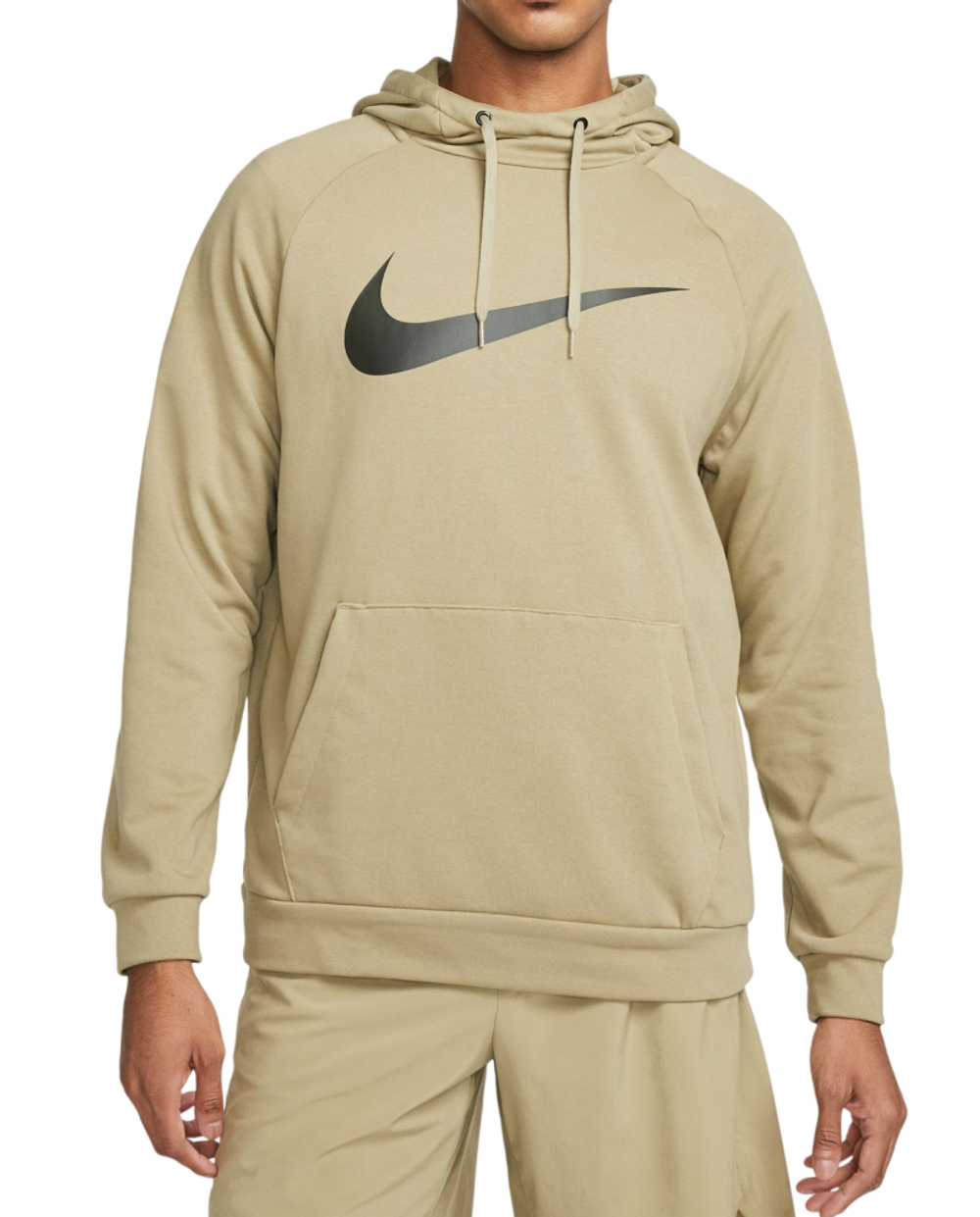 Мужская теннисная кофта Nike Dri-Fit Hoodie PO Swoosh - natural olive/sequoia