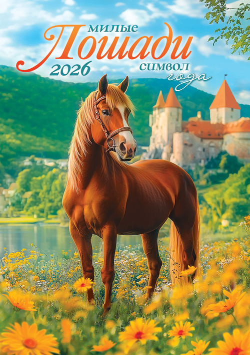 Календарь ригельный (РБ, в упаковке) Символ года. Милые лошади