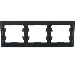 GLOSSA 3-постовая РАМКА, горизонтальная, АНТРАЦИТ GSL000703