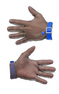 Перчатка кольчужная MANULATEX GCM без манжеты, с полиуретановым ремешком (р. 9-9,5), арт. 8.253