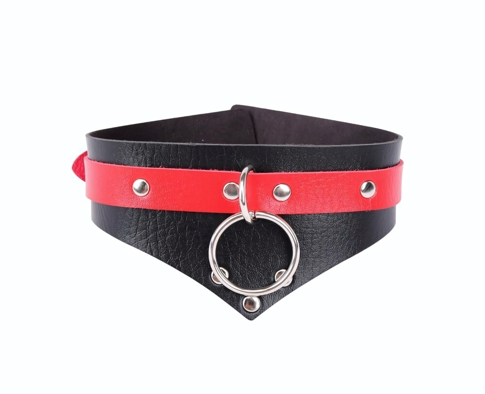 Ошейник с кольцом черный