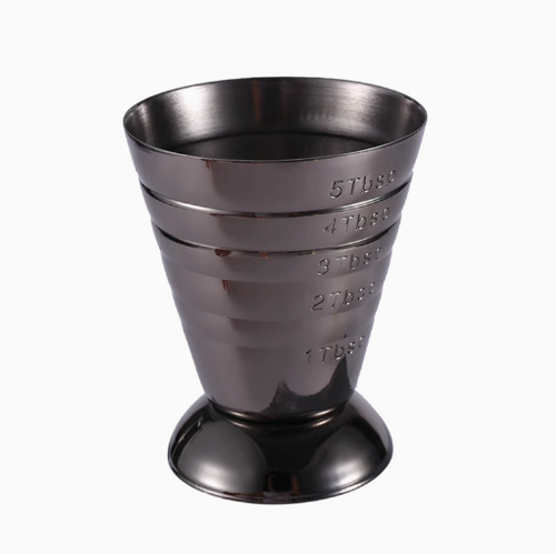 Джиггер с делениями 75 мл черный