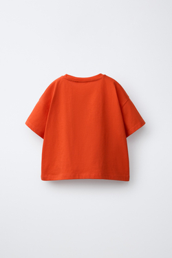 ZARA ФУТБОЛКА С КАРМАНОМ ИЗ КРУЖЕВА КРОШЕ, КРАСНЫЙ