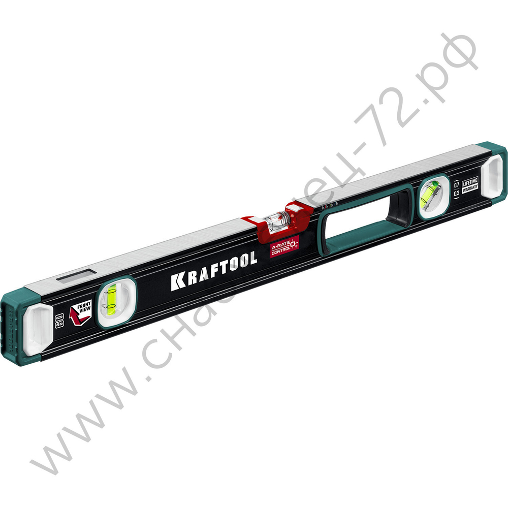 KRAFTOOL A-RATE CONTROL, 600 мм, точность 0.3 мм/м, с инновационным зеркальным глазком, сверхпрочный уровень (34986-60)