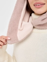 Капор зимний вязаный капюшон на флисе