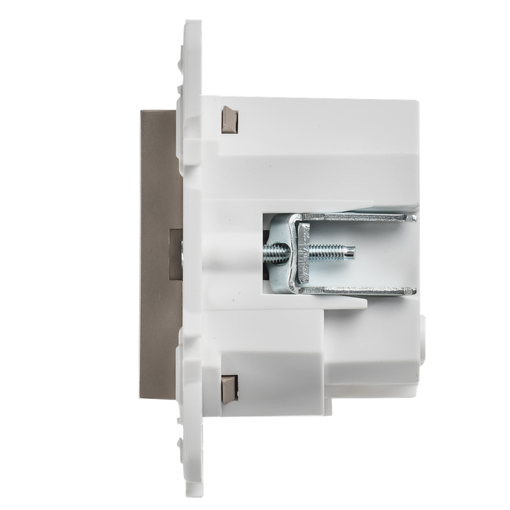 SKANDY Розетка с заземлением с защитными шторками 16А с USB C 18Вт SK-R17Sh шампань IEK