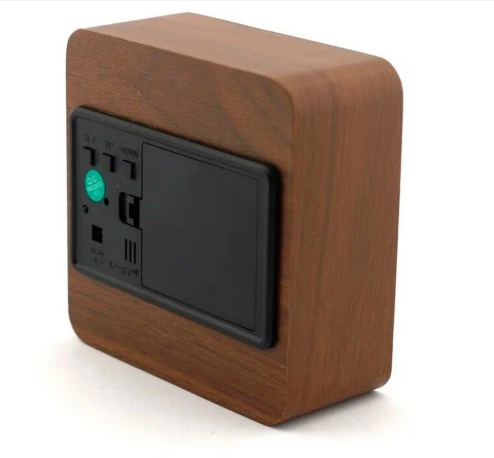 Часы VST-872S-4 Green (C/дата/деревянный корпус) USB