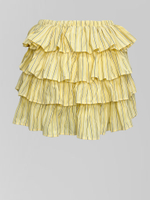 Костюм R.Studio 26371 в полоску из рубашки и юбки на резинке с рюшами