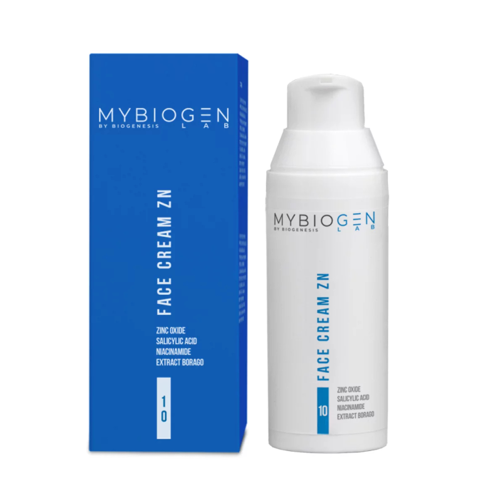 Крем для жирной и комбинированной кожи Face Cream 10 ZN, 50мл| Mybiogen