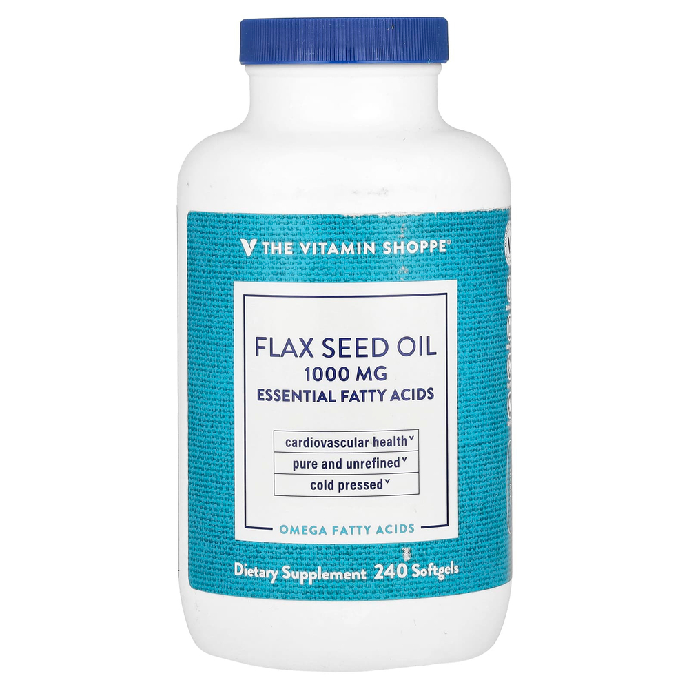 The Vitamin Shoppe, Льняное масло, 1000 мг, 240 мягких таблеток