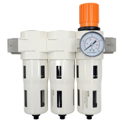 WDK-70760FA Блок подготовки воздуха 3/4", 16 бар, трехступенчатый с влагоотделителем 25-5-0.3 мк, автоматический сброс