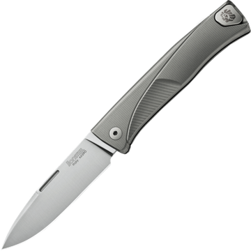 Складной нож Lion Steel "Thrill" L/TL GY c клинком из стали Böhler M390 Microclean®, рукоять титан