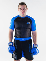 Рашгард с коротким рукавом TFG Союз ММА России Детский (Lite) (черный-синий)