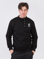 Свитшот-гимнастёрка Варгградъ мужской чёрный "1915" с начёсом