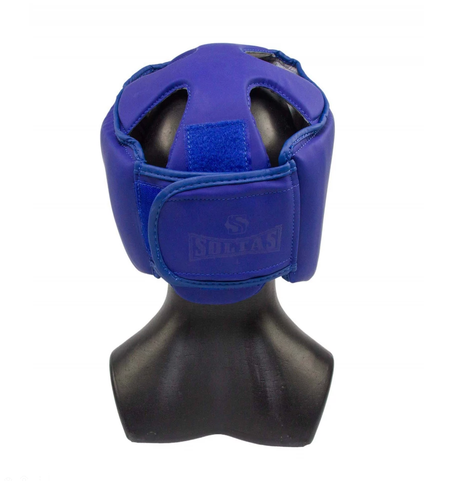 Шлем боксерский SOLTAS, открытый, синий, DX TOP SOFT MATT