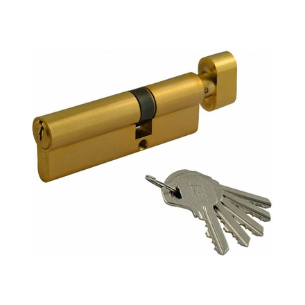 Цилиндровый механизм Нора-М ЛУВ-90 (50-40в), ключ/вертушка, золото