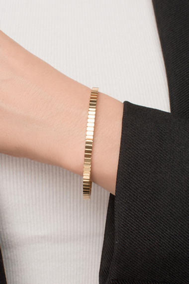 Браслет стальной "Пиксель": в золотистом цвете